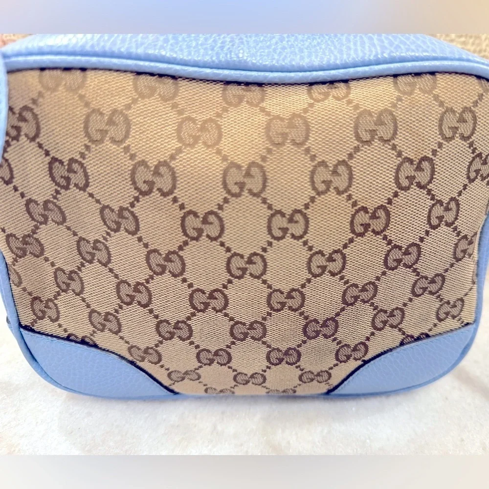 Gucci Bree Disco Crossbody Bag GG Canvas with Leather Mini